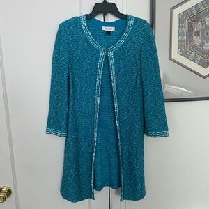 St. John blue cardigan sweater 12